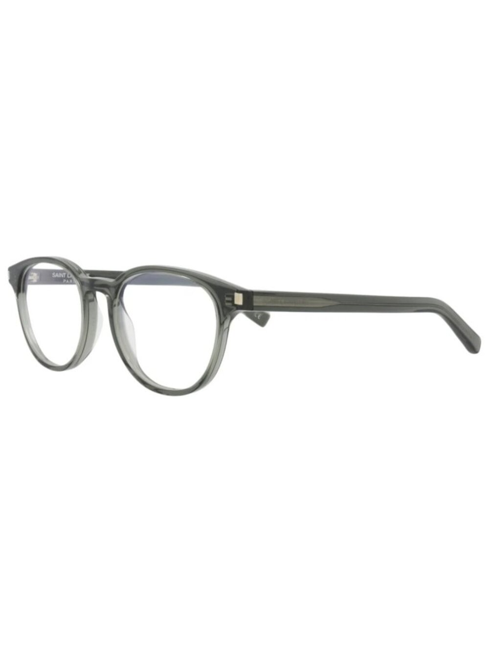 New Saint Laurent Women's Eyeglasses Round Oval Acetate Frame Unisex Green Green